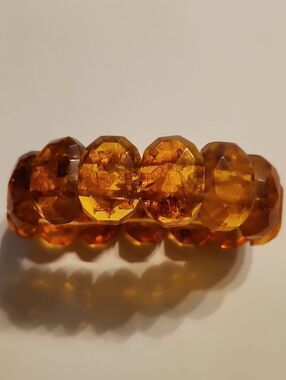 Amber Bead Stretch Bracelet